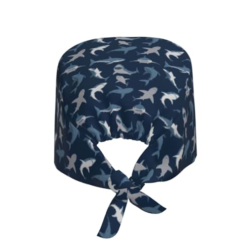 Working Cap Scrub Cap with Sweatband Adjustable Unisex Women Tie Back Hat Nurse Surgical Caps