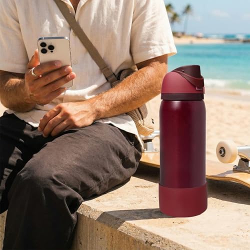 4pcs Water Bottle Accessories Set for Owala FreeSip 32oz - Black Cherry