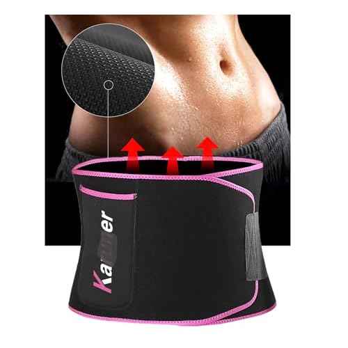 YIKANGHENG Elastic OK Cloth Black and Pink Waist Support Belt with Pocket for Yoga, Running and Sports