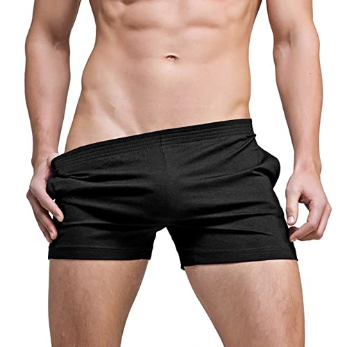 Medium Black Men's 3-Inch Inseam Gym Running Shorts Lightweight Athletic Workout Shorts