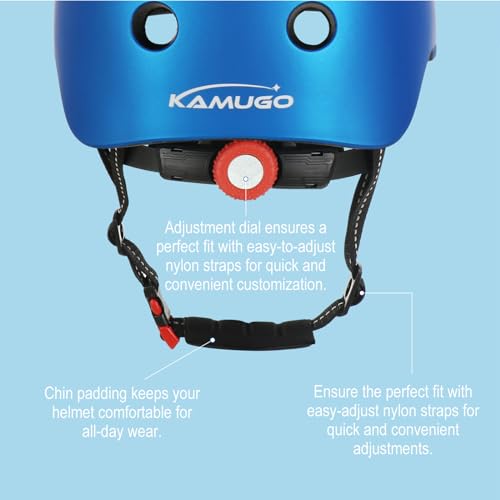 Blue Kids Bike Helmet Set for Ages 2-8 with Protective Gear - Toddler Safety Helmet