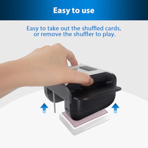 Automatic Card Shuffler with 2000mAh Rechargeable Battery - 1 or 2 Decks - Sfb-s1