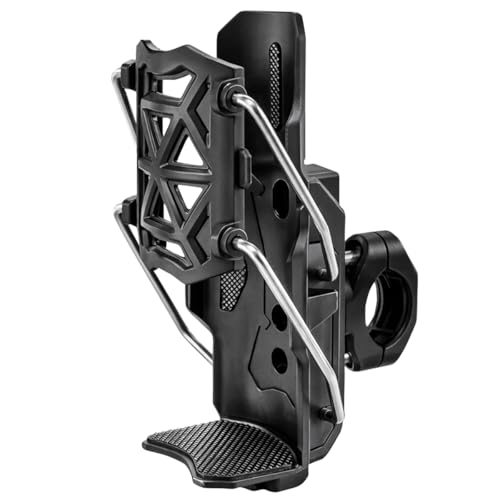 Adjustable Handlebar Cup Holder for Bicycle Motorcycle Scooter Marine Black A