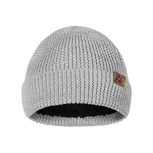 DANISH ENDURANCE Merino Wool Beanie for Men & Women, Fleece Lined Hat, Soft, Stretchy, Fisherman Beanie, Warm Wool Hat