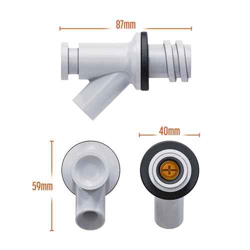 Galvanox Spigot Drain Plug Designed for Yeti Tundra Coolers and Tank Bucket Models, Push-Button Water Dispenser with Double Seal Leak-Proof Design (White)