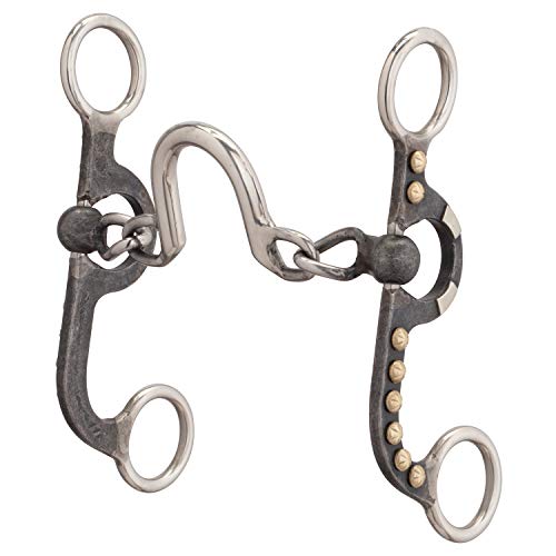 Weaver Leather 4-5/8" Pony Bit, Chain Mouth with Port, Buffed Black