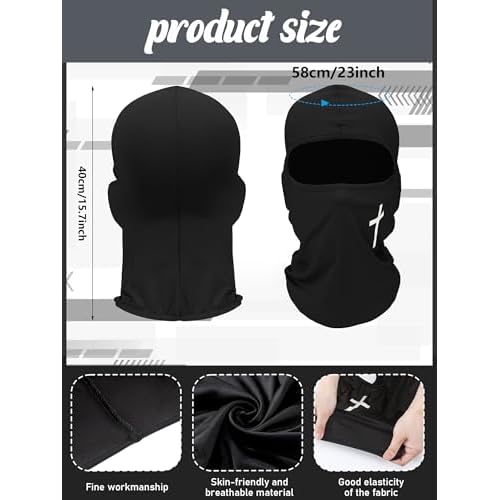 9 Pieces Ski Mask for Men Balaclava Face Mask Summer Face Mask Balaclava Full Face Mask Breathable Hood for Outdoor Use