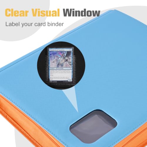 ProCase Top Loader Binder - Holds 324 Clear 3x4 Card Sleeves - Blue