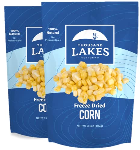 Freeze Dried Sweet Corn 2-Pack - 3.6 oz Each, No Additives, Healthy Snack