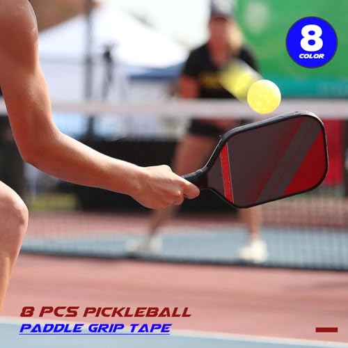 8 Pack Tennis Racket Grip Tape Overgrips Anti Slip Breathable PU Wraps