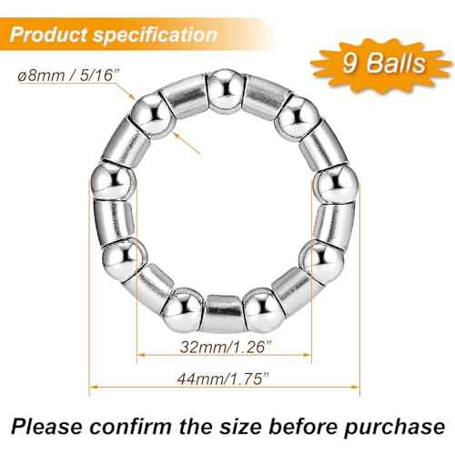 VANSIHO 4pcs Crank Bearing 5/16¡° Ball Size x 9 Balls - Precision Engineered for BMX, Beach Cruiser, and Stretch Bicycles (B-020B)