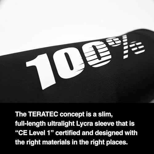 100% Teratec Mountain Biking Elbow Pad - MTB & BMX Protection - Ultralight Nylon Slip On Sleeve with Built in Padding