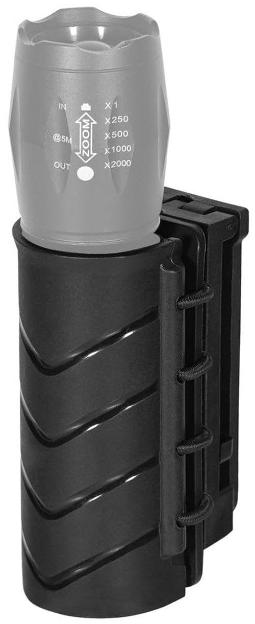 KRYDEX Tactical Flashlight Holster,360 Degree Rotatable Flashlight Holder for Duty Belt Torch Carry Case Pouch Fits for 1"-1 1/4" Diameter Flashlight