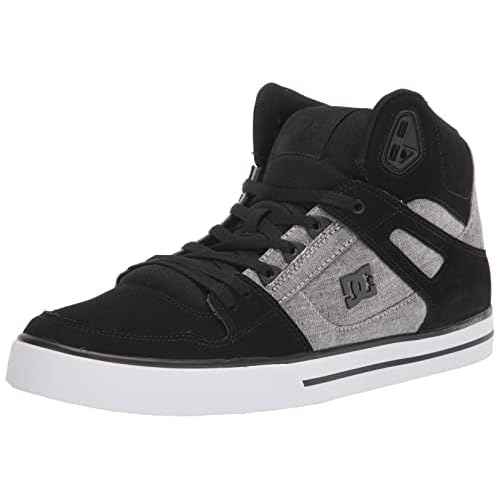 DC Men's Pure High Top Wc Skate Shoes Casual Sneakers, Black/Battleship/Armor, 15