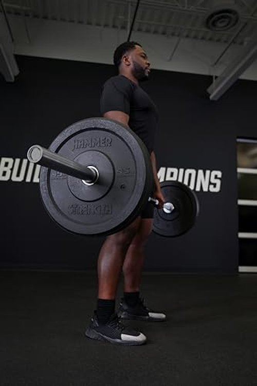 Hammer Strength 25Lb Black Premium Rubber Bumper Plate