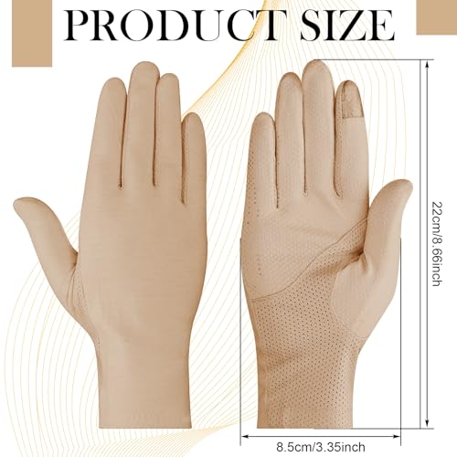 Leumoi 8 Pairs Women UV Gloves Sun Protection Women's Driving Cycling Touchscreen Sunblock Gloves