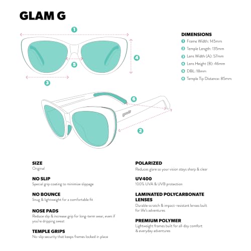 Goodr Pop G Polarized Sunglasses Women - New Wave Renegade V2