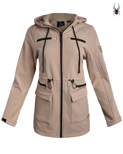 Women's Softshell Jacket Water Resistant Fleece Lined Clay Medium