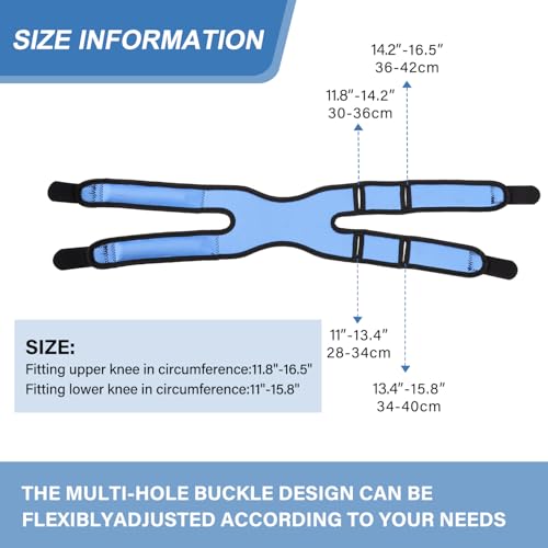 Patella Knee Brace for Women and Men, 2 Pack Patellar Tendon Support Strap for Pain Relief, Arthritis, Tendonitis, Running, Basketball, Tennis, Gym