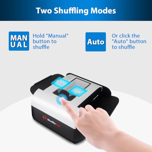 Automatic Card Shuffler with 2000mAh Rechargeable Battery - 1 or 2 Decks - Sfb-s1