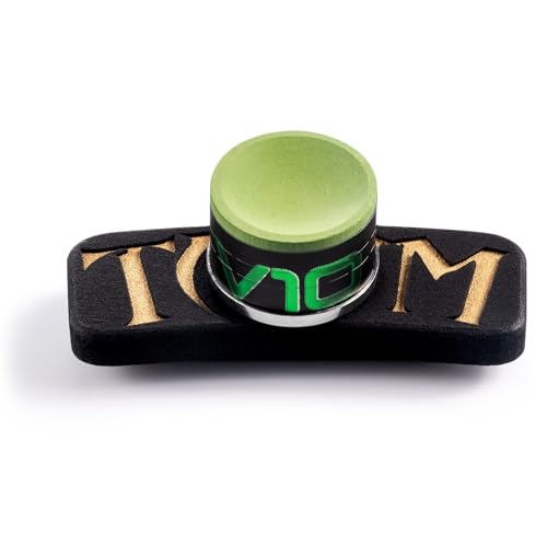 Billiard Chalk Holder with Taom Magnetite Green Chalk - Pool Cue Accessory