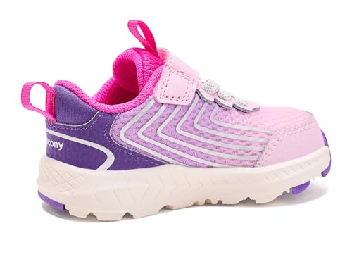 Saucony Unisex-Child Wind 3.0 Jr Sneakers - Pink & Purple, Little Kid Size 11