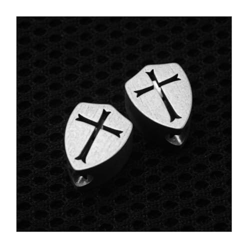 Titanium Lanyard Bead Cross Shield Paracord Jewelry Zipper Pull Keychain