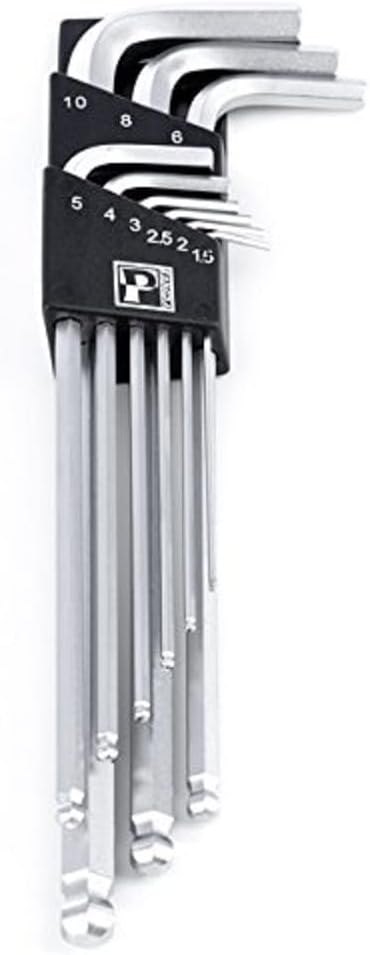 Pedro's L Hex Bicycle Wrench Set (9-Piece with Holder), Silver, 126849