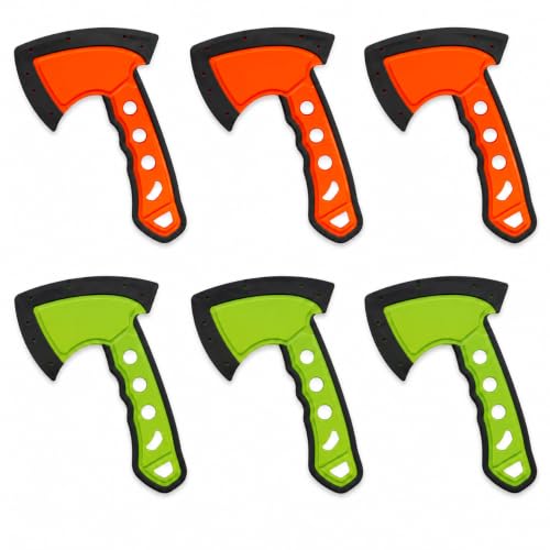 Throwing Axe Replacement Set - 6 Plastic Axes for Bristle Target Games