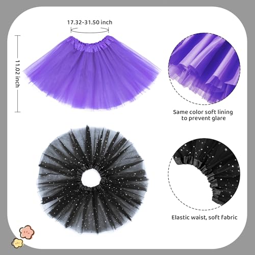 Toddler Girls Sparkly Tutu Skirt 2-8 Years Black Halloween Costume Variation