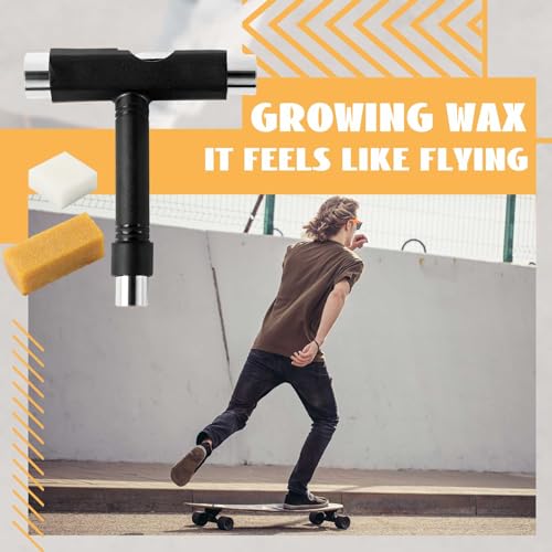 Skateboard Tool Kit with Wax & Cleaner - Metal Socket Variation