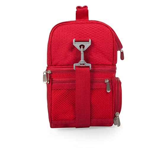 PICNIC TIME NCAA Nebraska Cornhuskers Pranzo Lunch Bag - Insulated Lunch Box with Picnic Set - Lunch Cooler Bag