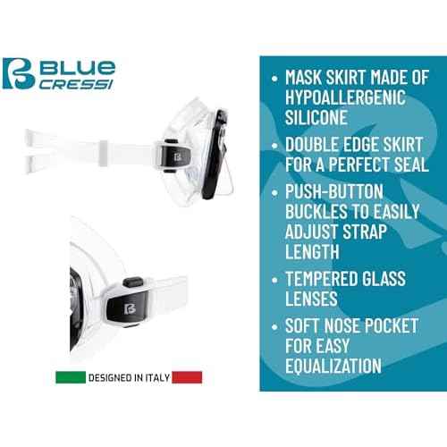 Cressi Junior Mask & Snorkel Kit- Lightweight and Comfortable - Tinetto & Mini Island- Designed in Italy by Cressi