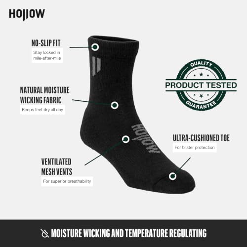 HOLLOW Alpaca Ankle Socks for Men & Women - Moisture Wicking, Large Grey - 1 Pair