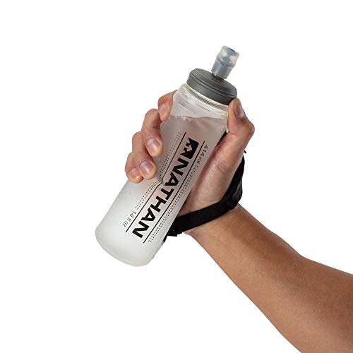 Nathan ExoDraw & ExoShot 2.0 Handheld Water Bottle - Reflective Silver, 18 Oz