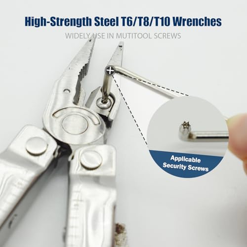 Handy 7Pack Mutitool Wrench Kit for L-eatherman Multi-Tools,Ideal for muti-tool maintenance Knurled Nut Wrenches Wide Compatibility with wave Rebar, Bond, PST, Charge+,Surge (Wrenches Kit)