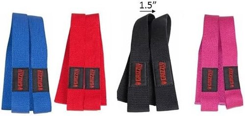 Grizzly Fitness Lifting Straps | 1 Size | Lifting Wrist Straps for Weightlifting & Powerlifting | Gym Strap for Grip Strength & Stability Support | Reduces Slipping | Doesn't Dig Into Hands