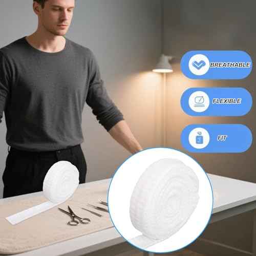 BOXOB 2 Rolls Tubular Bandage, 0.98x86.61in Tube Gauze Elastic Net Tubular Bandage for Arm Wounds Stretch Gauze Wrap Sleeve Stockinette Tubing No Tape Required for Wrapping Wet Dry Dressing Retention