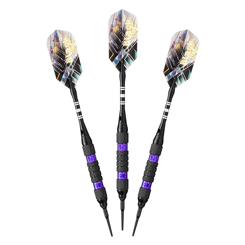 Viper Black Ice Soft Tip Darts - Purple 16 Grams - Precision Steel Tip