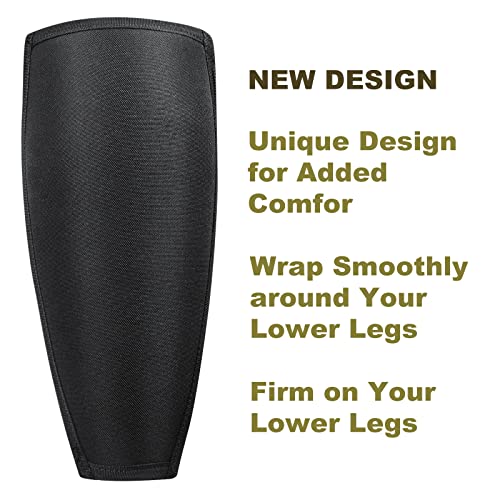Dark Black EVA Snake Gaiters with Hard Protective Shell - Hunting, Hiking, Camping Gear