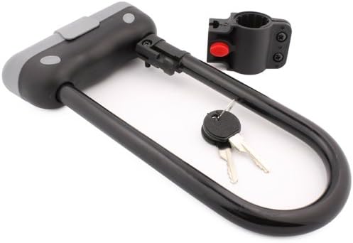 Heavy Duty 14mm U Bar Bike Lock Anti-theft Bicycle U Lock with Mount Bracket & 2 Keys