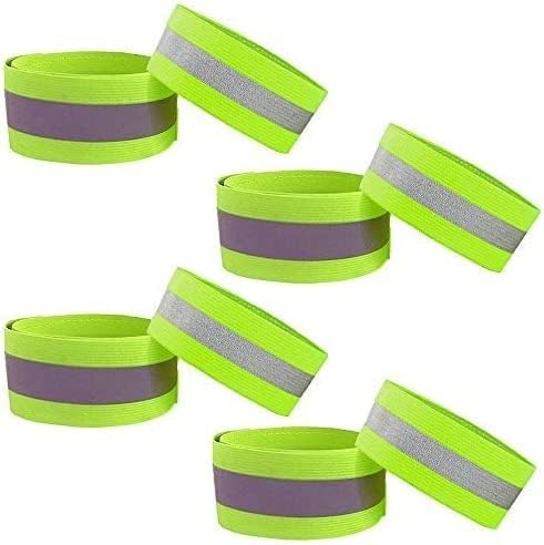 8 Bands of Reflective Bands for Wrist, High Visibility Reflective Running Accessories, Runners Belt Reflector Tape for Men and Women, Reflective Running Gear for Night Running Cycling Walking Bicycle