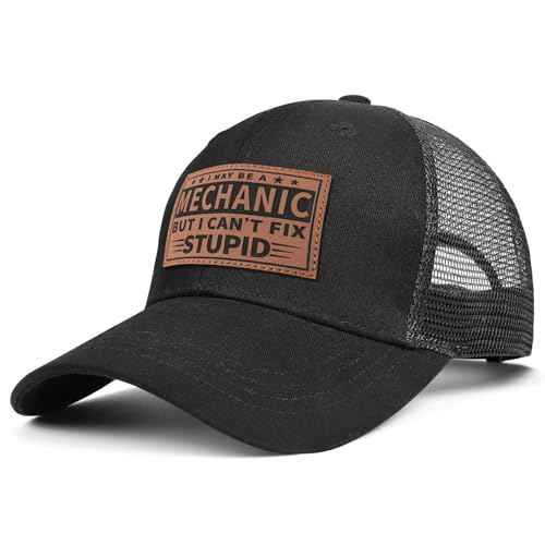 Funny Hats for Mechanics - Mechanic Gifts for Men - Mesh-Back Trucker Hat Brithday for Men