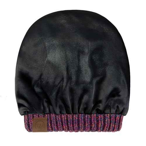 Beanies Women Satin Lined Beanie Winter Hats for Women Silk Lined Slouchy Beanie for Winter Warm Knit Cuffed Beanie Hat