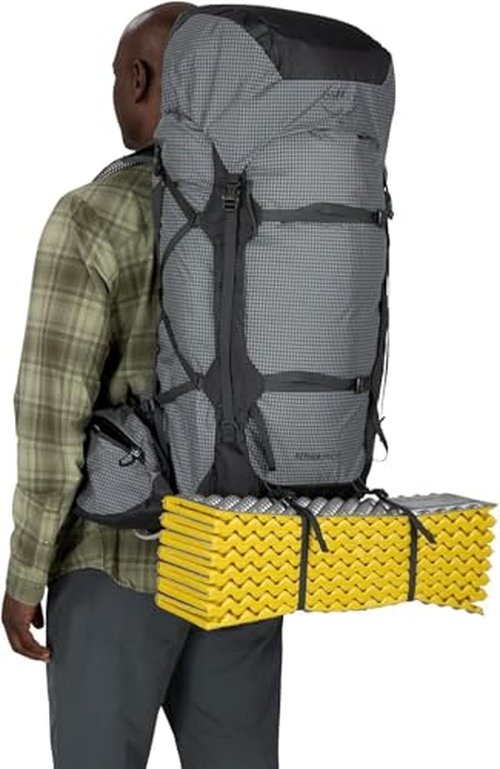 Osprey Aether Pro 75L Men's Backpacking Backpack, Silver Lining, L/XL