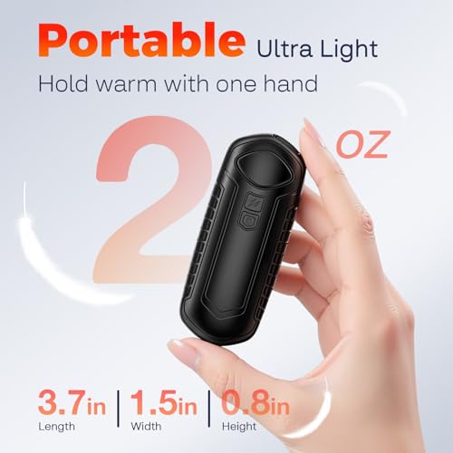 Hand Warmers Rechargeable 2 Pack, Electric Hand Warmer, 2-Second to 131¡ÆF with 5 Heat Levels, USB-C Portable Pocket Heater Handwarmers, UL Certified for Camping, Hunting, Gifts for Women Men