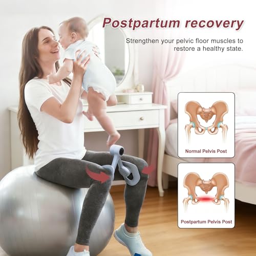 Pink Thigh Trainer with LED Counter & 360° Adjustable Pelvic Floor Exercise Equipment for Women