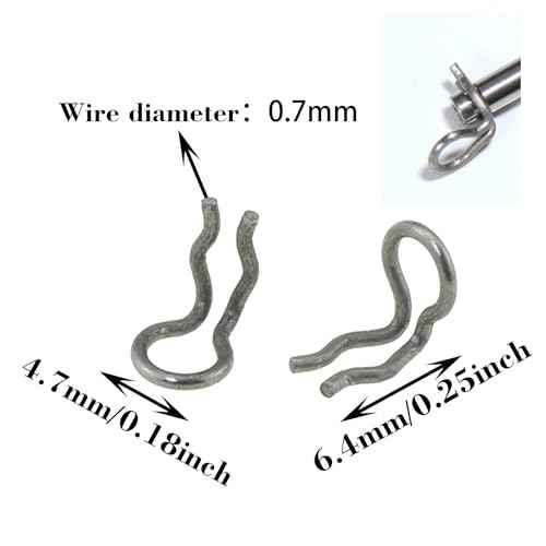 DGZZI 10PCS Brake Pad Cotter Pin Caliper Retaining Ring Spring Clip Replacement Part Anti Loss Pin Stainless Steel Bicycle Caliper Spring Clip for Replacement Part