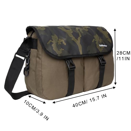Kylebooker Green Fly Fishing Tackle Bag Crossbody Shoulder Tackle Bag