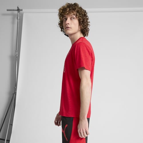 Men's PUMA Train All Day Essentials T-Shirt XL - Red Heather, Moisture-Wicking